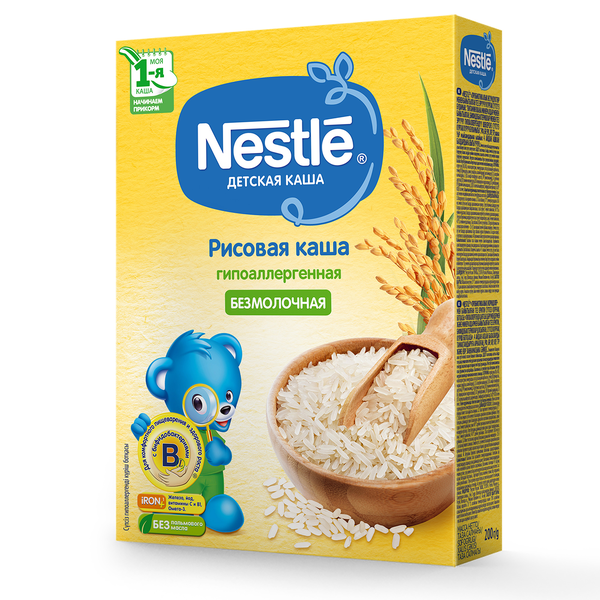 Каша Nestle гипоаллергенная рисовая 200 гр от интернет магазина Львенок
